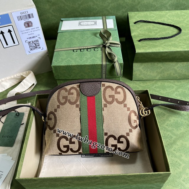 gucci專櫃新款棕色大G帆布手袋 古馳meo vintage斜挎貝殼包 jcp1737